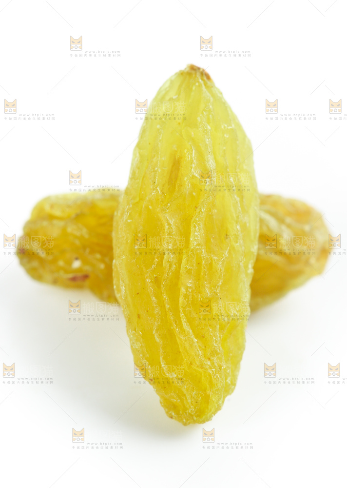 白底上的绿葡萄干