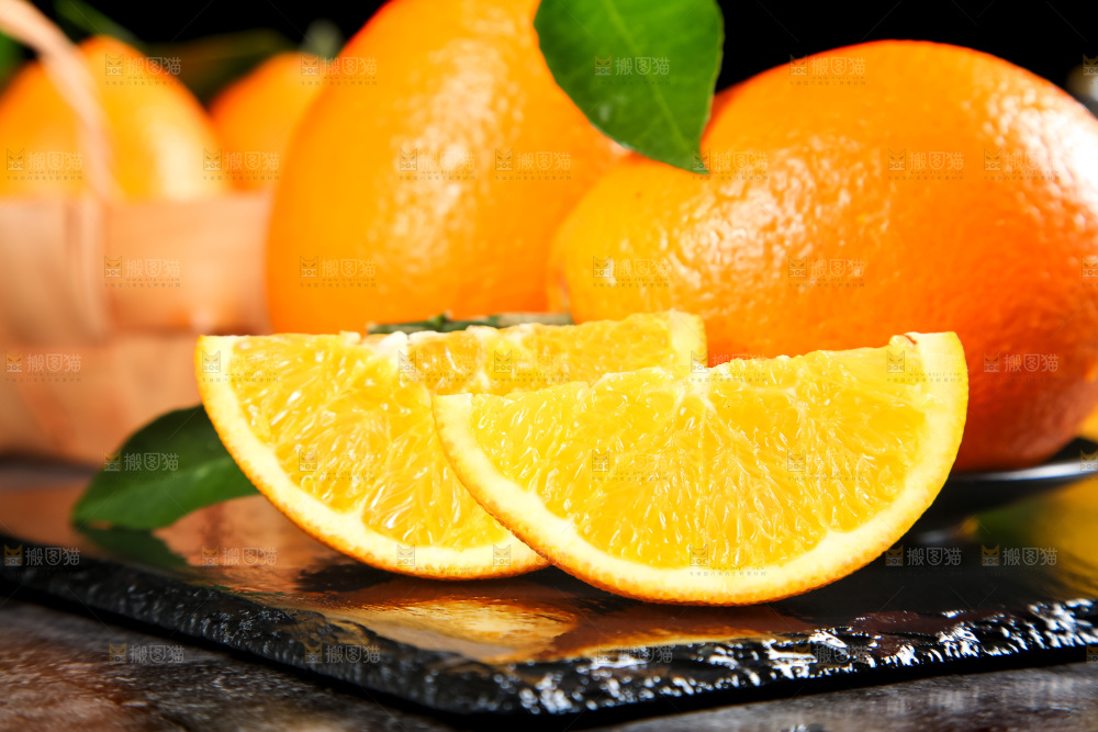 石板上的秭归脐橙