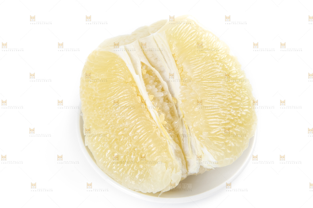 白底上的平和白心蜜柚