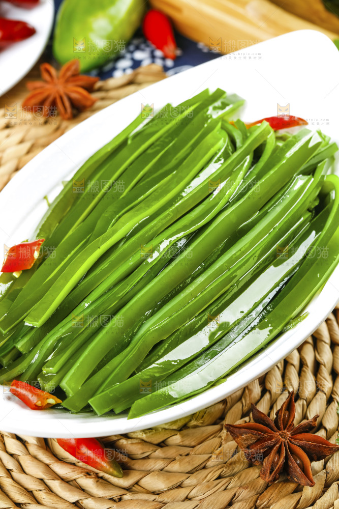 垫子上的海带丝