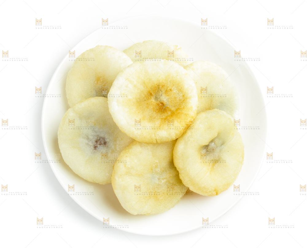 盘子里装红豆夹心糍粑