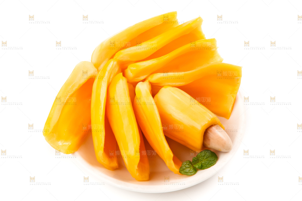 盘子里装着菠萝蜜