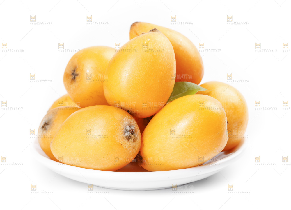 白底上放着攀枝花米易枇杷