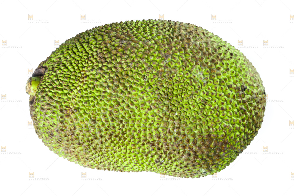 白底上放着红肉菠萝蜜