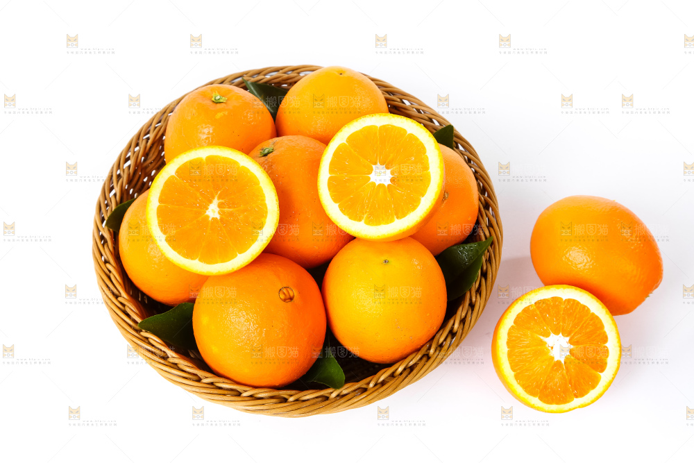 篮子里装着赣南脐橙