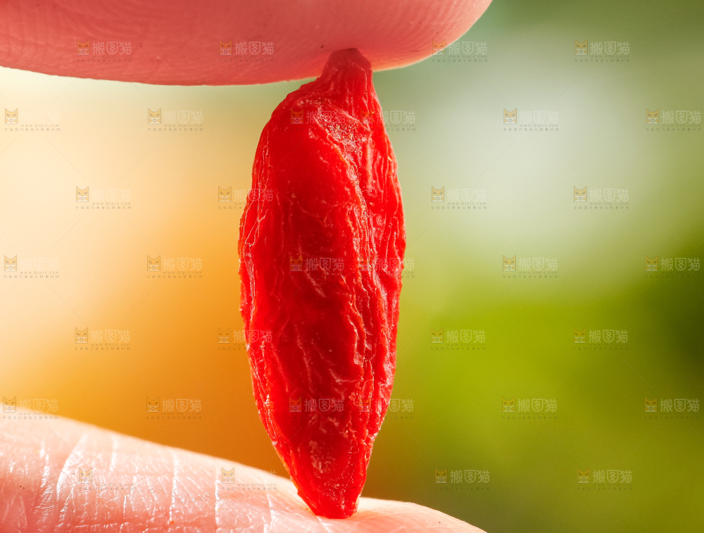 手里拿着红枸杞