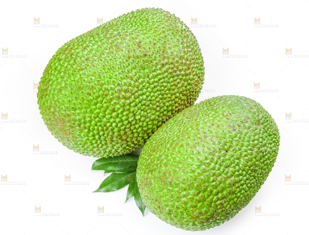 白底上放着海南红肉菠萝蜜