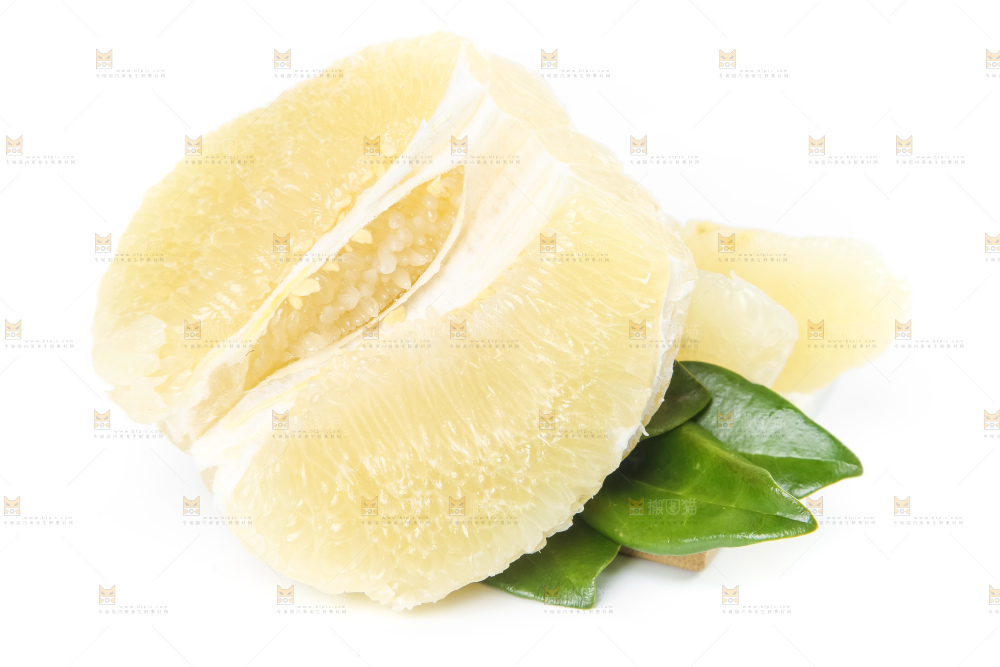 白底上的平和白心蜜柚