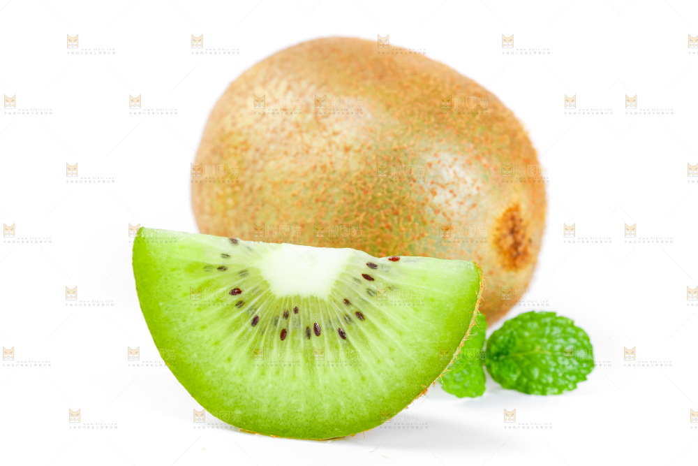 白底上放着猕猴桃