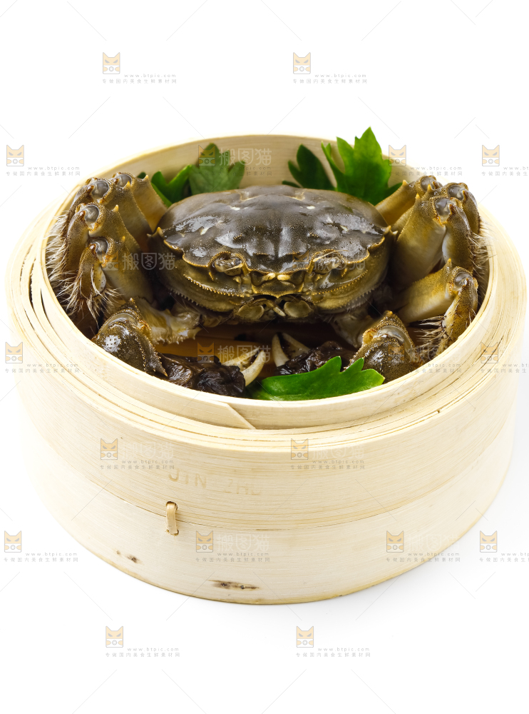 蒸笼里放着阳澄湖大闸蟹