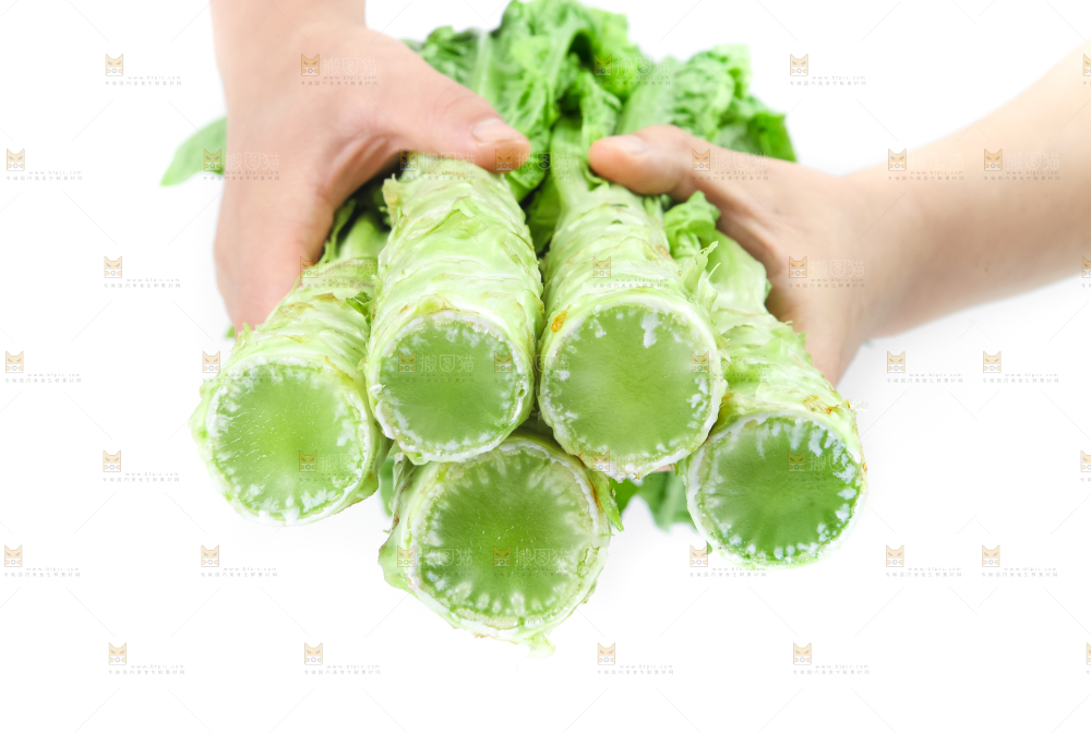 白底上的莴笋