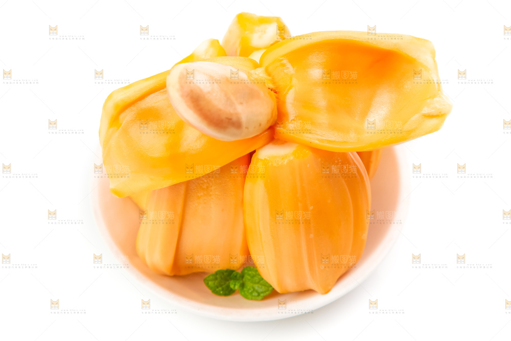 盘子里的泰国红心菠萝蜜