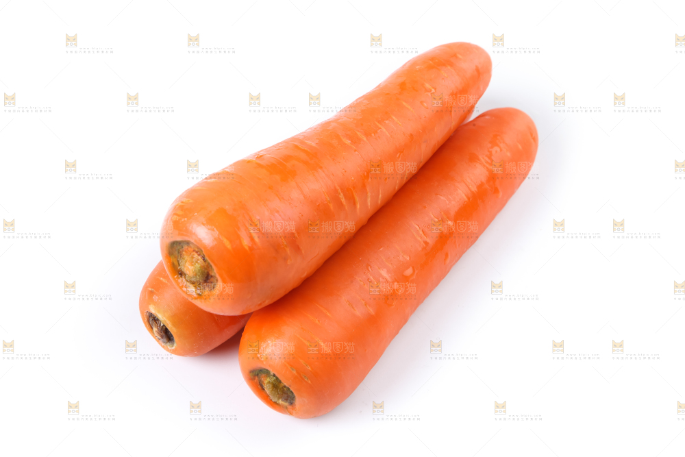 白底上的胡萝卜