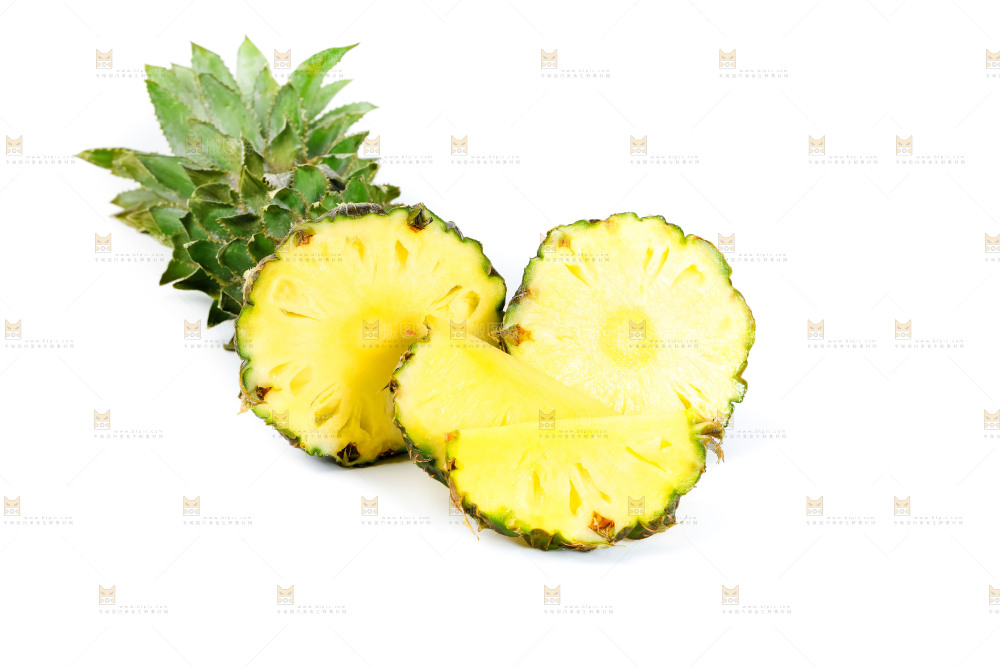 白底上的泰国迷你小菠萝