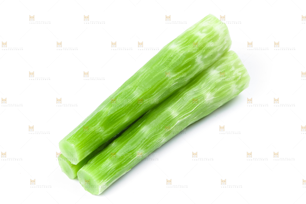 白底上的莴笋