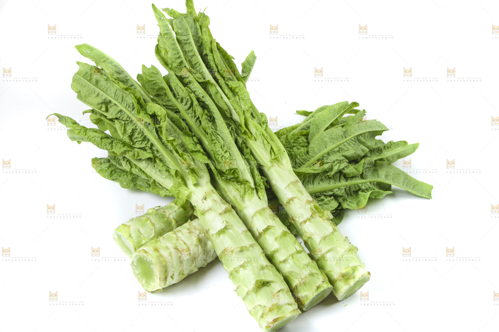 白底上的莴笋