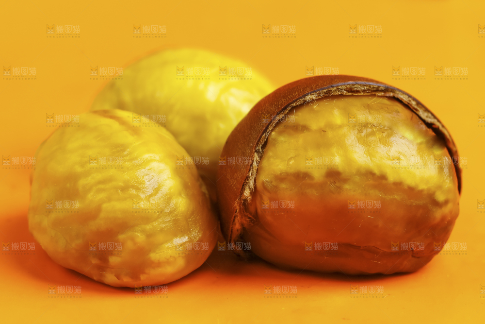 黄底上的迁西板栗