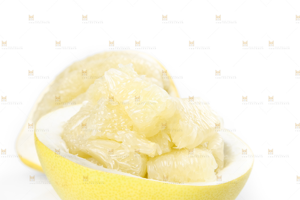 白底上的平和白心蜜柚