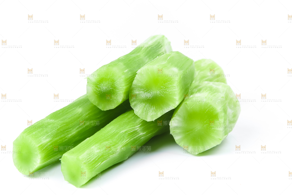 白底上的莴笋