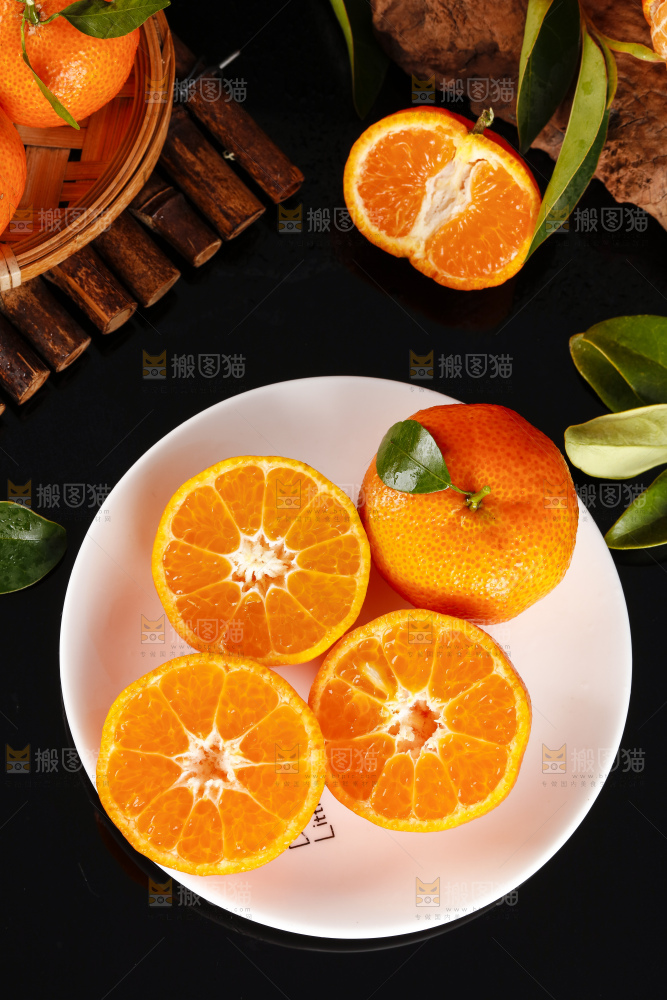 盘子里的黄岩砂糖橘