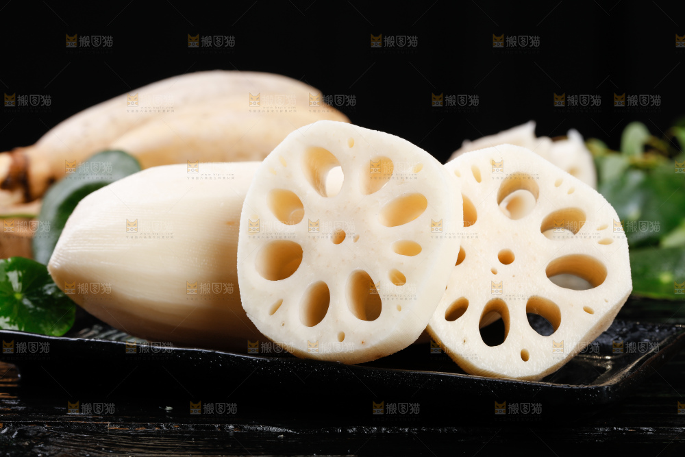 黑底上的洪湖莲藕