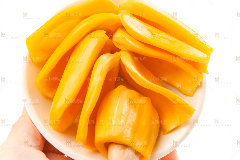 盘子里装着菠萝蜜