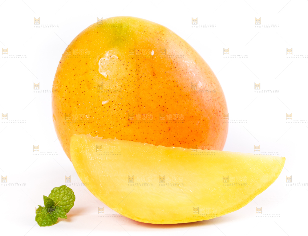 白底上摆放着黄金澳芒