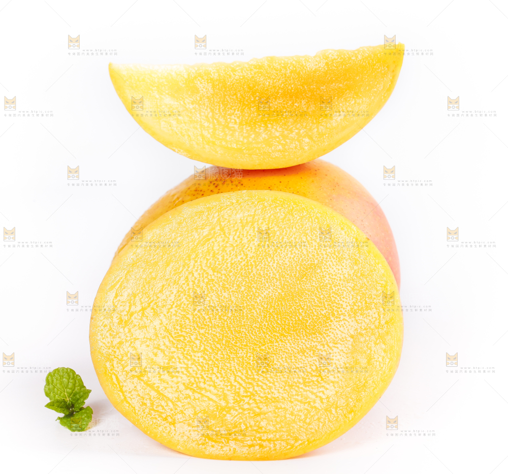 白底上摆放着黄金澳芒