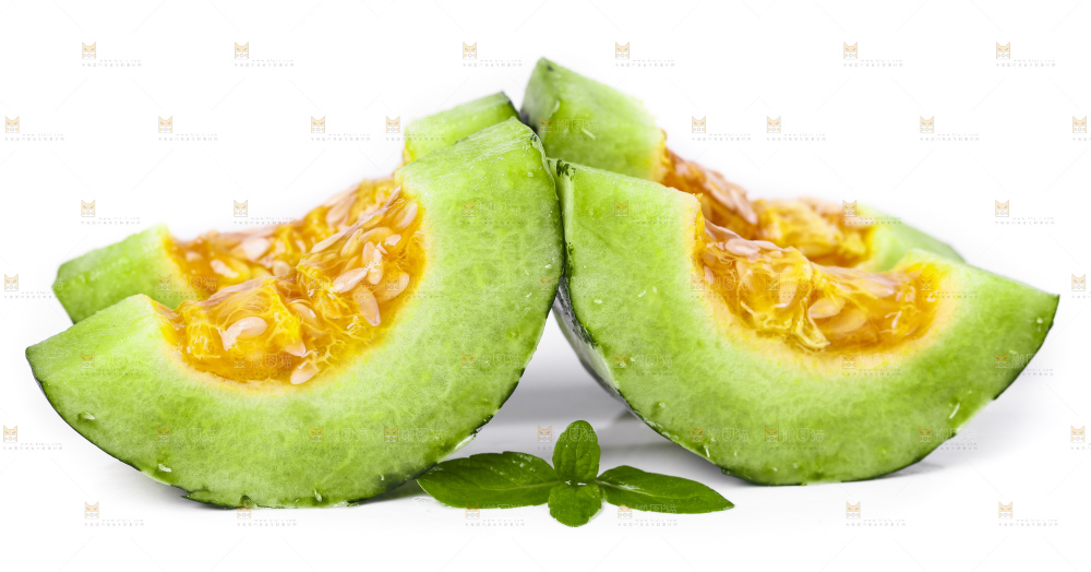 白底上放着博洋甜瓜