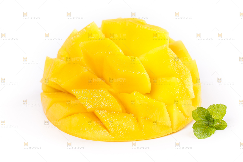 白底上放着甜心芒