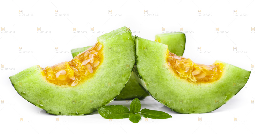 白底上放着博洋甜瓜