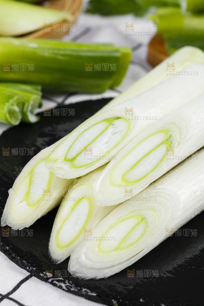 格子底上的大葱