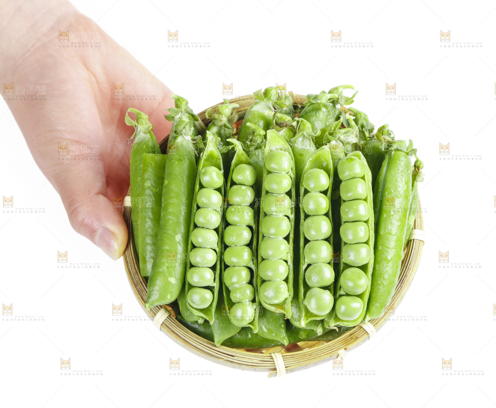 篮子里的新鲜豌豆