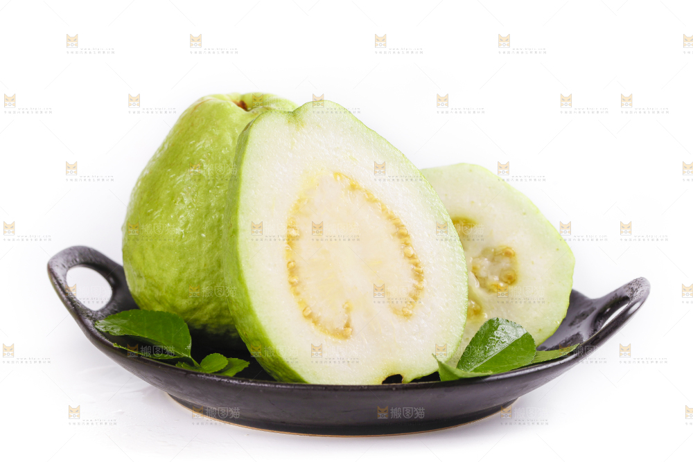 白底上一盘芭乐