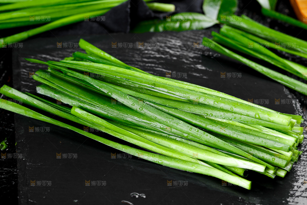 黑石板上的韭菜