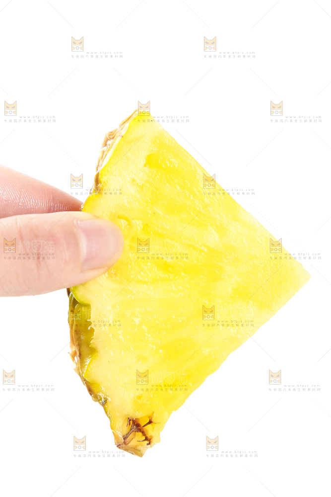 手里拿着海南金钻凤梨