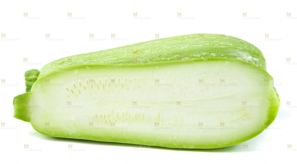 白底上摆放着茭瓜
