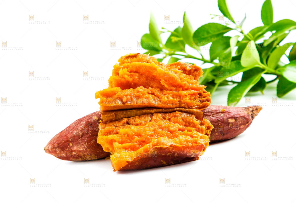 白底上的红心红薯