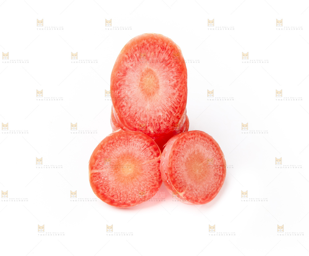 白底上放着四川红胡萝卜