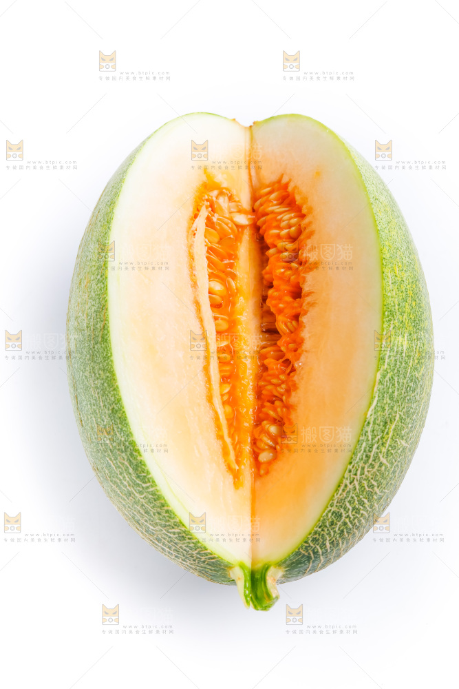 白底上的哈密瓜