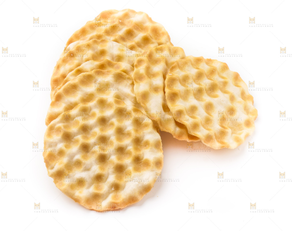 石头烧饼放在白底上