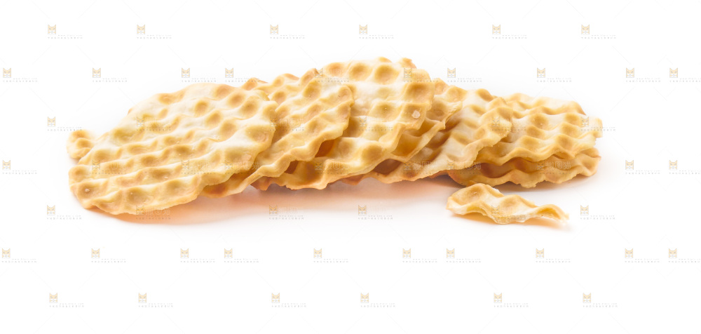 白底上的饼干