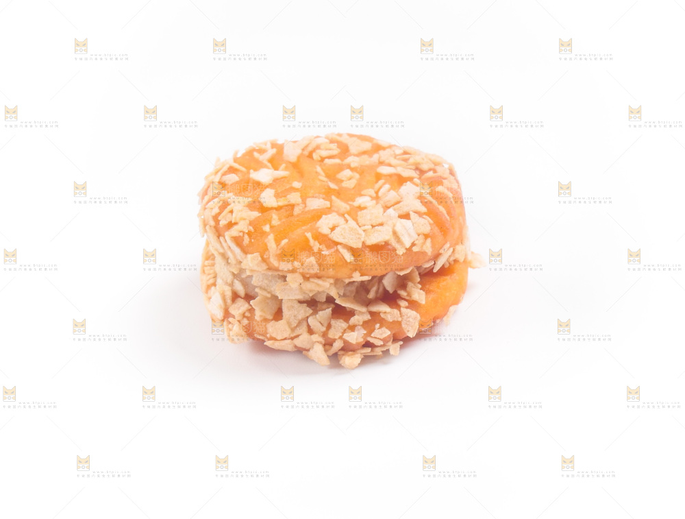 白底上的饼干