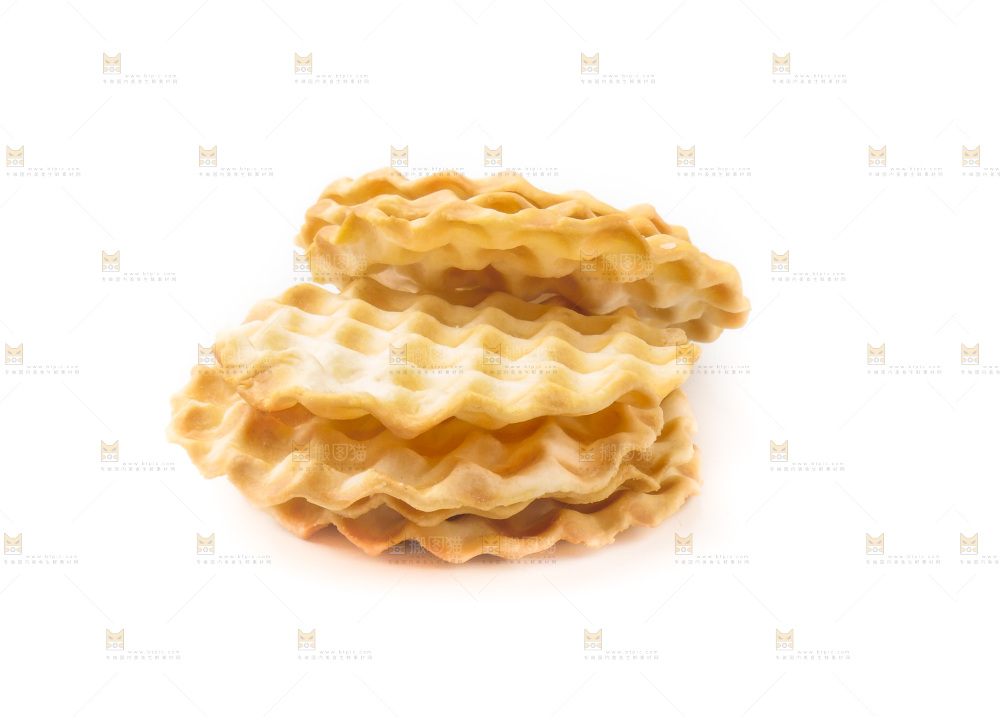 白底上的饼干