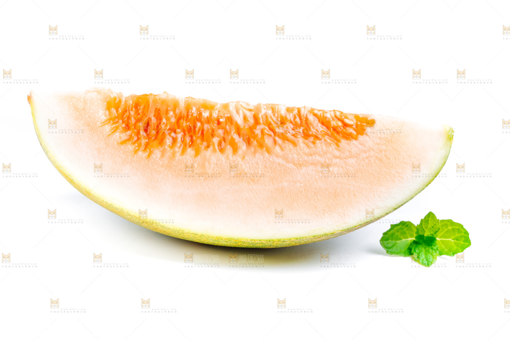 白底上的哈密瓜