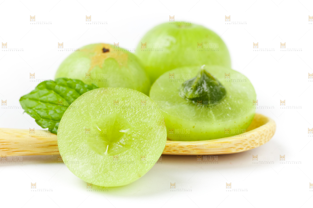 白底上的潮汕油甘果