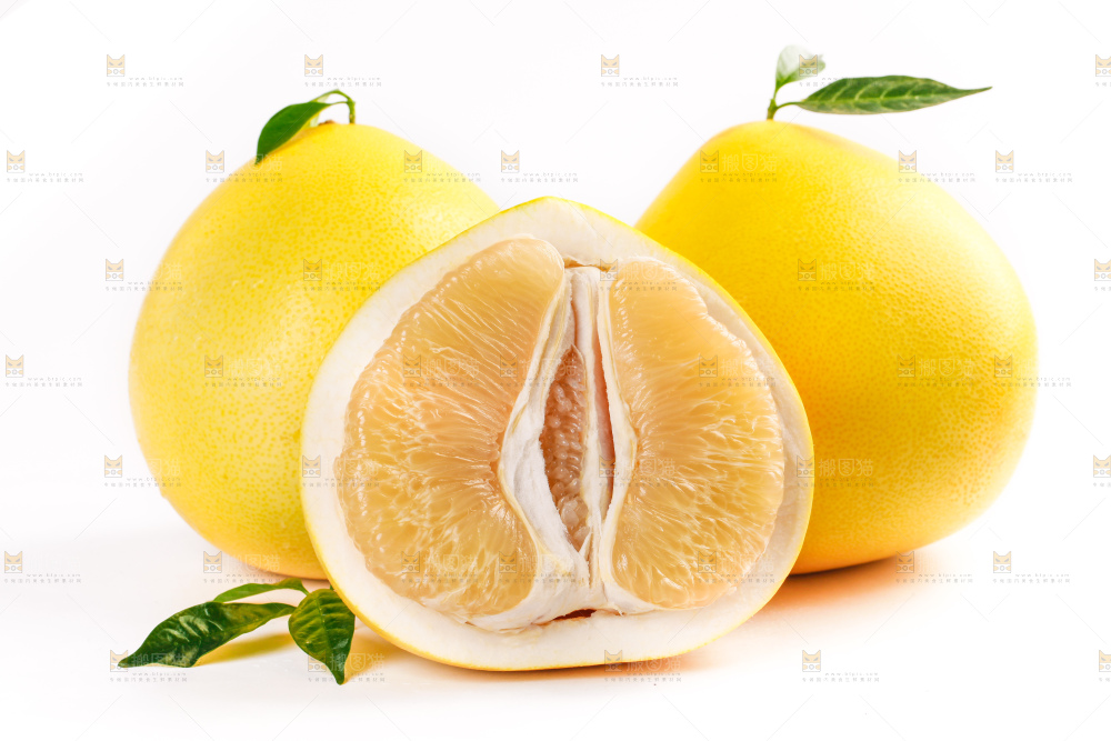 白底上的白心蜜柚