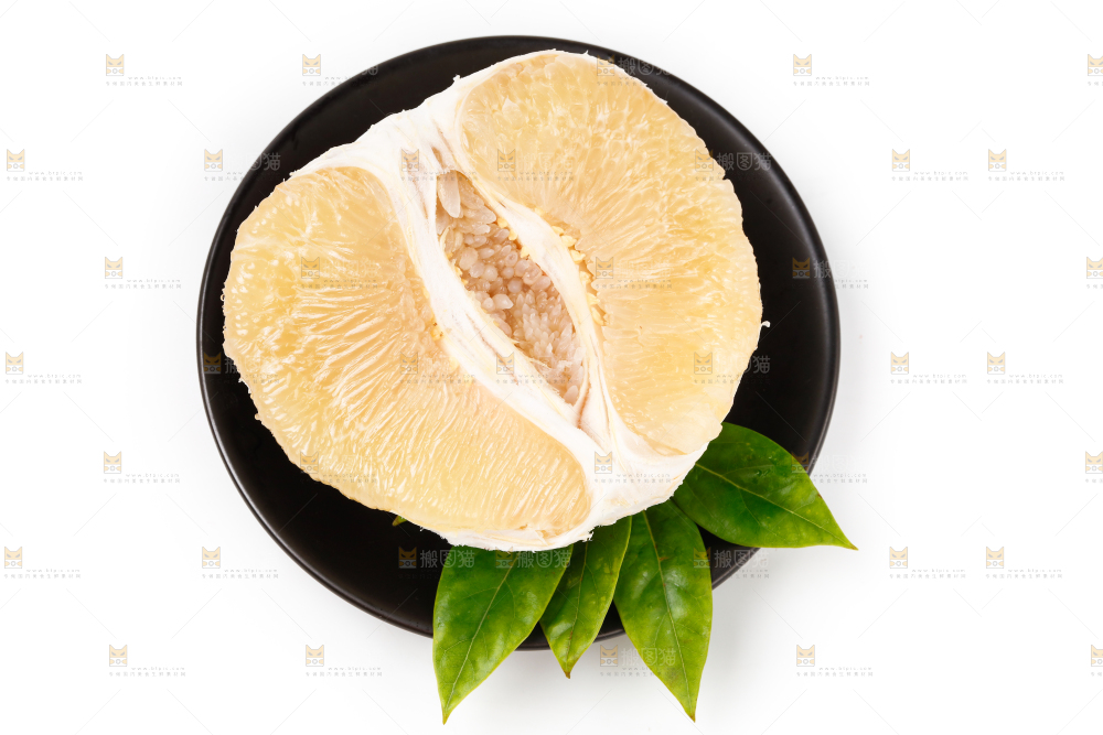 白底上的蜜柚