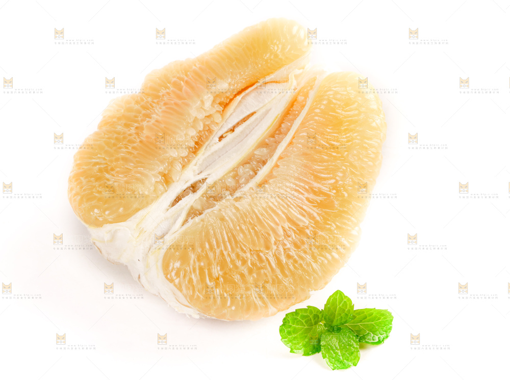 白底上的白心蜜柚