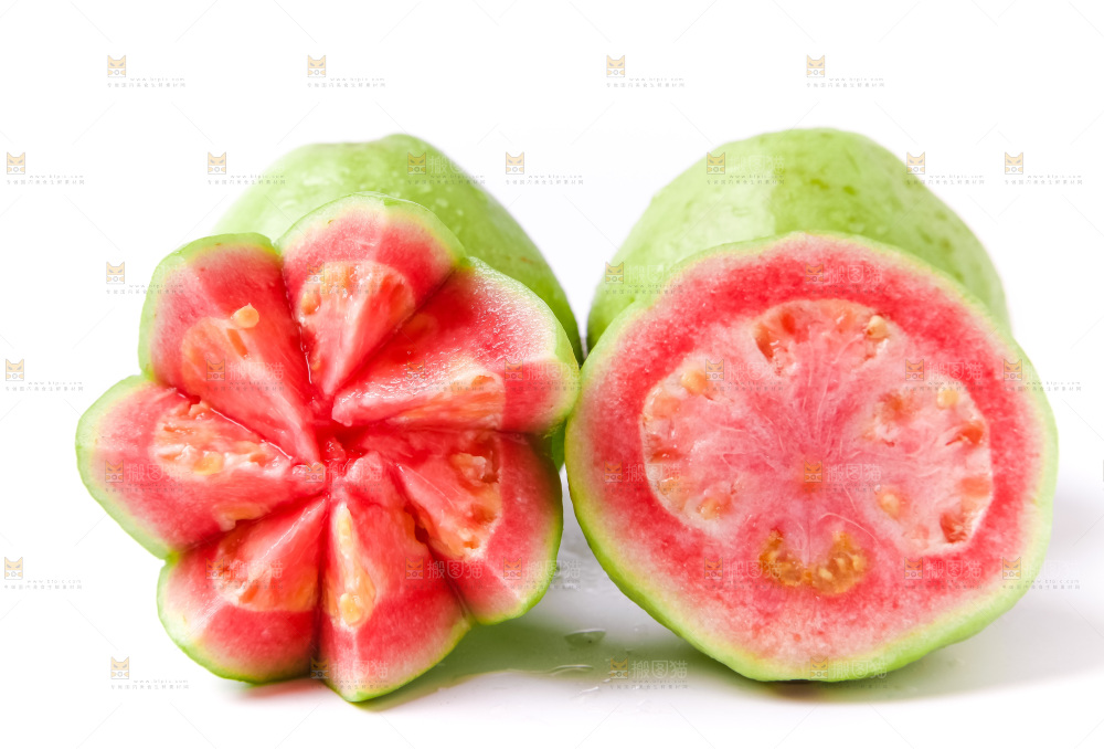 白底上放着广西红心芭乐